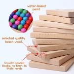 Montessori Wooden Number Tracing Board and Beads Set