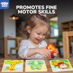 Wooden Animal Puzzles for Toddlers 1-4 Years