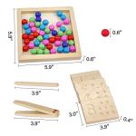 Montessori Wooden Number Tracing Board and Beads Set