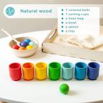 Ulanik Rainbow Balls in Cups Montessori Toy