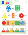 Yetonamr Montessori Wooden Sensory Toys for Toddlers