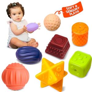 Montessori Sensory Balls - 8pc Baby Toy Set
