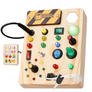 Montessori Busy Board: Wooden Sensory Toy for Toddlers