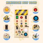 Montessori Busy Board for Toddlers with Lights