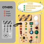 Montessori Busy Board: Wooden Sensory Toy for Toddlers