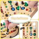 Montessori Busy Board: Wooden Sensory Toy for Toddlers