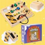 Montessori Busy Board: Wooden Sensory Toy for Toddlers