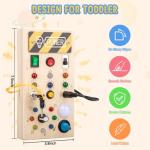 Montessori Busy Board for Toddlers with Lights
