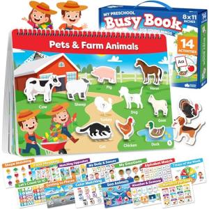 Montessori Busy Book for Toddlers Ages 3+