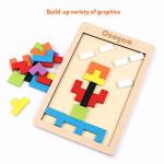 Colorful 3D Wooden Blocks Puzzle for Kids