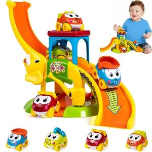 Educational Elephant Slide Toy with Animal Cars