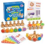 Wooden Alphabet and Number Stamps for Kids