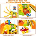 Educational Elephant Slide Toy with Animal Cars