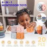 Montessori Baby Toys for 0-12 Months 4-in-1 Set