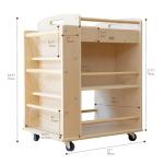Wooden Rolling Art Utility Cart for Kids