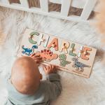 Personalized Dinosaur Name Puzzle for Toddlers
