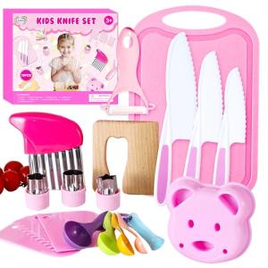 Kids Cooking Set with Safe Knives and Utensils