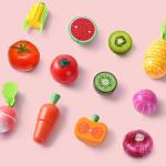 Wooden Magnetic Play Food Set for Kids