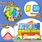 Magnetic Tiles - Road Set, Magnetic Building Blocks, Preschool Montessori Toys Gift for 3+ Year Old Boys and Girls, Sensory Travel Toys for Kids Aged 3-5 and 4-8, Ideal for Toddler with Autism