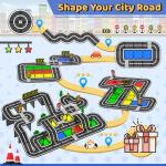 Magnetic Tiles - Road Set, Magnetic Building Blocks, Preschool Montessori Toys Gift for 3+ Year Old Boys and Girls, Sensory Travel Toys for Kids Aged 3-5 and 4-8, Ideal for Toddler with Autism