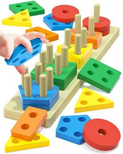 Wooden Shape Sorter Montessori Toys for Toddlers