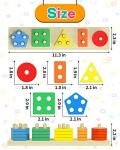 Wooden Shape Sorter Montessori Toys for Toddlers