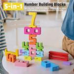 Gdaytao 20PCS Wooden Number Blocks for Kids