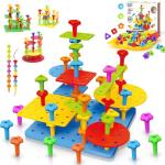 73-Piece DIY Peg Board Building Set for Kids