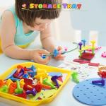 73-Piece DIY Peg Board Building Set for Kids