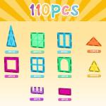 Magnetic Building Tiles Set for Kids - 110PCS