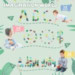 40 PCS Wooden Stacking Rocks & Blocks Set