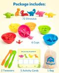 Coogam Dinosaur Counting and Color Matching Toy
