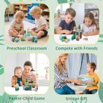 40 PCS Wooden Stacking Rocks & Blocks Set