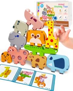 Montessori Wooden Animal Blocks for Toddlers