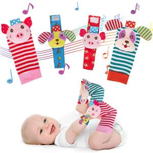 Wrist Rattles for Babies - Soft Sensory Toys