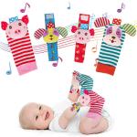Wrist Rattles for Babies - Soft Sensory Toys