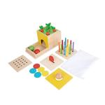 Adena Montessori 5-in-1 Wooden Baby Play Kit