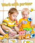 Montessori Wooden Animal Blocks for Toddlers