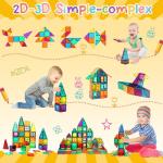 Magnetic Building Tiles Set for Kids - 110PCS