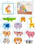 Montessori Wooden Animal Blocks for Toddlers
