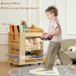 Kidi House Wooden Art Cart with Wheels