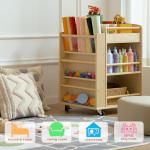 Kidi House Wooden Art Cart with Wheels