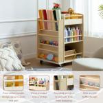 Kidi House Wooden Art Cart with Wheels