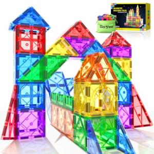52PCS Magnetic Building Tiles for Kids