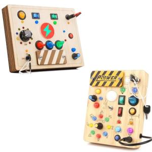 Montessori Busy Board Sensory Toys with Lights