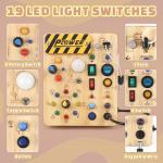 Montessori Busy Board Sensory Toys with Lights
