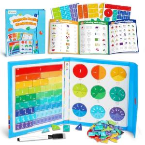 Magnetic Fraction Puzzle Tiles for Kids Learning