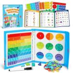 Magnetic Fraction Puzzle Tiles for Kids Learning