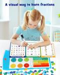 Magnetic Fraction Puzzle Tiles for Kids Learning