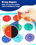 Magnetic Fraction Puzzle Tiles for Kids Learning